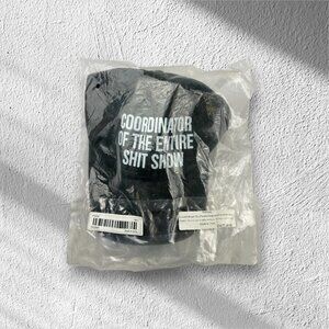Coordinator Of The Entire Shit Show Funny Novelty Black Ball Cap, NIB, Funny Hat